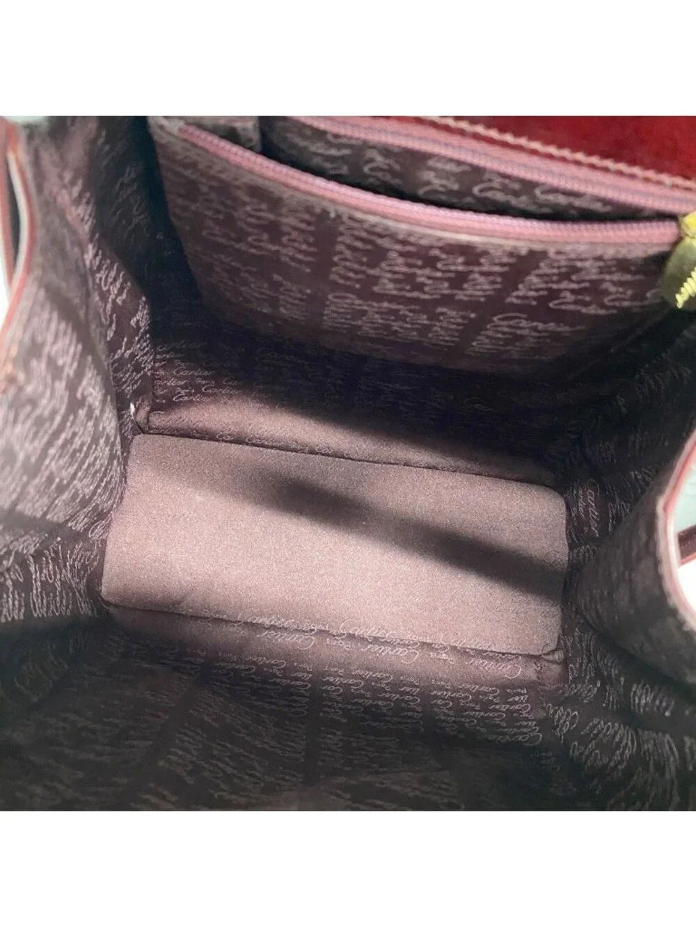 Cartier Backpack Happy Birthday Leather Bordeaux Gold